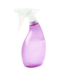 Plastic pulverizer spray isolated