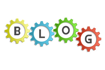 blog word written in nuts