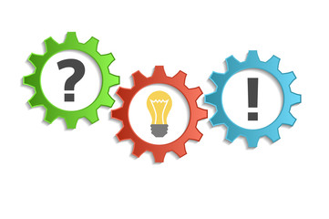 question, answer and thought