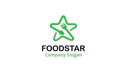Food Star Logo Design Illustration