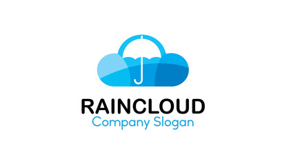 Rain Cloud Logo Design Illustration