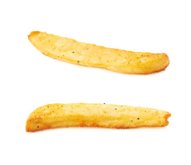 French fried potato slice isolated