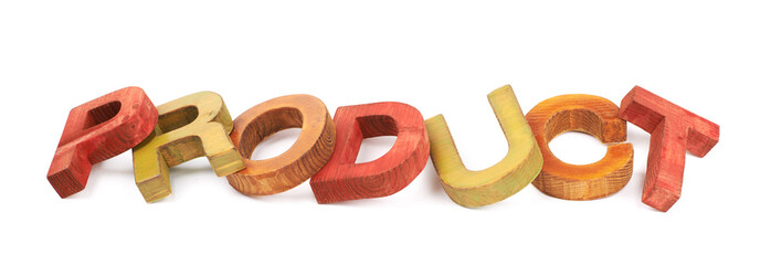 Word made of wooden letters isolated