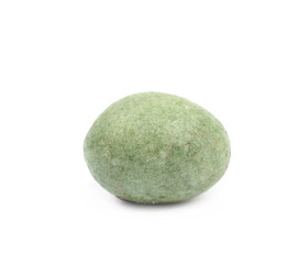 Green wasabi coated peanut isolated
