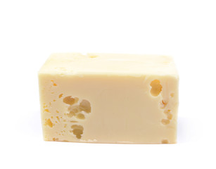 Piece of cheese isolated