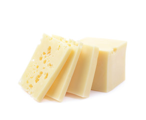 Piece of cheese isolated