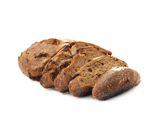 Sliced loaf of bread isolated