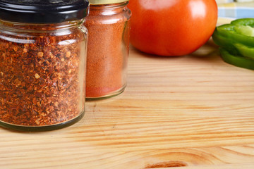 Vegetables and spices. Healthy food concept.