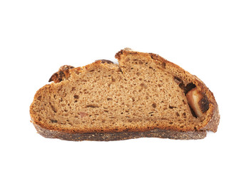 Slice piece of bread isolated