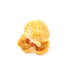 Single popcorn flake isolated