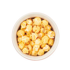 Bowl full of popcorn flakes
