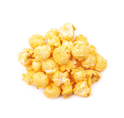 Pile of popcorn flakes isolated