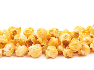 Pile of popcorn flakes isolated