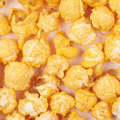 Surface coated with popcorn flakes