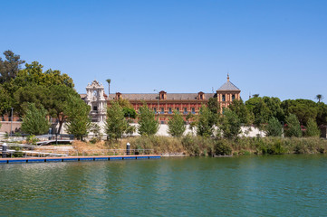 Palace of San Telmo seen from the Guadalquivir River