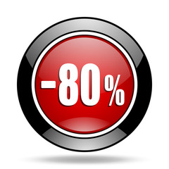 80 percent sale retail icon