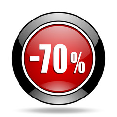 70 percent sale retail icon
