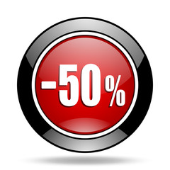 50 percent sale retail icon