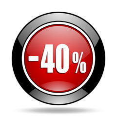 40 percent sale retail icon