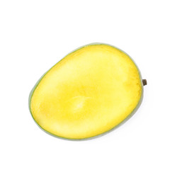 Sliced and cut mango fruit isolated