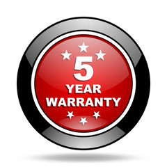 warranty guarantee 5 year icon