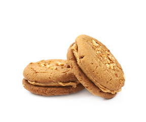 Peanut butter homemade cookie isolated