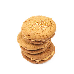 Peanut butter homemade cookie isolated