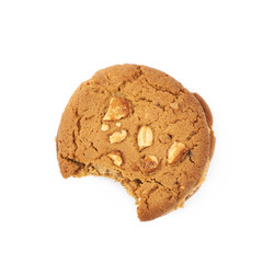 Peanut butter homemade cookie isolated