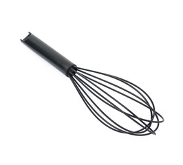 Obraz premium Black plastic french whisk isolated
