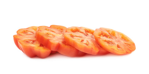 Ripe red beef tomato isolated