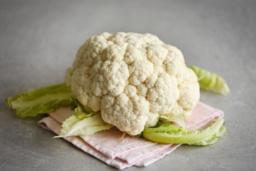 Cauliflower on table