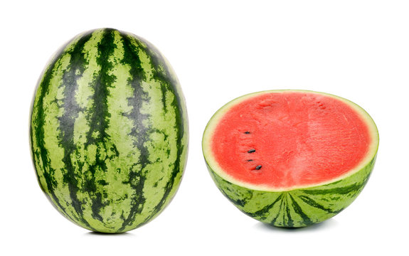 Half of watermelon isolated on the white background