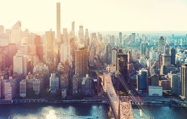 Tischdecke Luftaufnahme der Skyline von New York City © Tierney