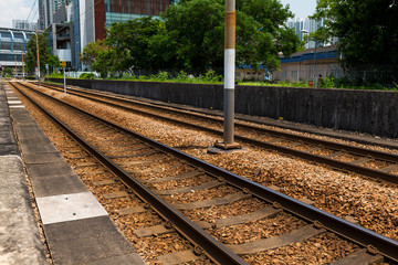 Fototapeta premium Railway at outdoor