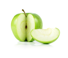 Green apple isolated on white background