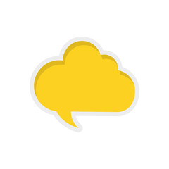 bubble message communication chat icon. Isolated and flat illustration. Vector graphic