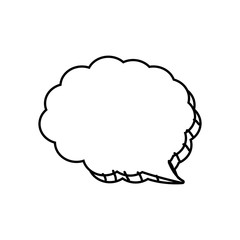 bubble silhouette message communication chat icon. Isolated and flat illustration. Vector graphic