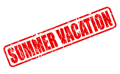 SUMMER VACATION red stamp text