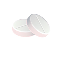 on a white background isolated two white flat tablet