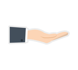human hand gesture fingers icon. Isolated and flat illustration. Vector graphic
