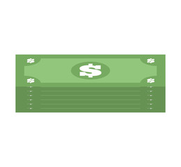 bills money financial item commerce icon. Isolated and flat illustration. Vector graphic