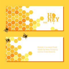 Honeycombs bright background