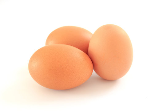 eggs isolated on a white background, Closed up