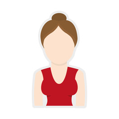 woman girl female avatar person icon. Isolated and flat illustration. Vector graphic