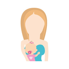 mother girl baby cute little childhood icon. Isolated and flat illustration. Vector graphic