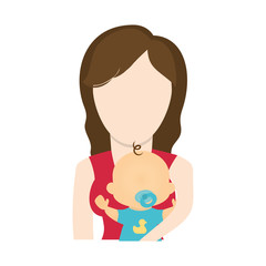 mother boy baby cute little childhood icon. Isolated and flat illustration. Vector graphic