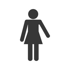 Fototapeta na wymiar woman female pictogram person silhouette icon. Isolated and flat illustration. Vector graphic