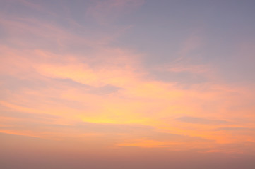 Fiery orange sunrise sky. Beautiful sky.