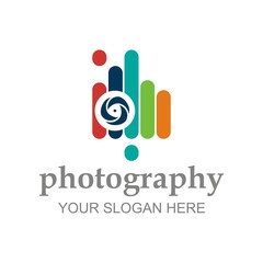 Logo vector icon for photography 