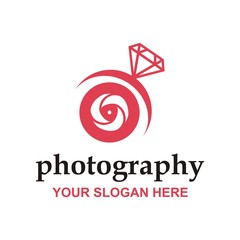 Logo vector icon for photography 